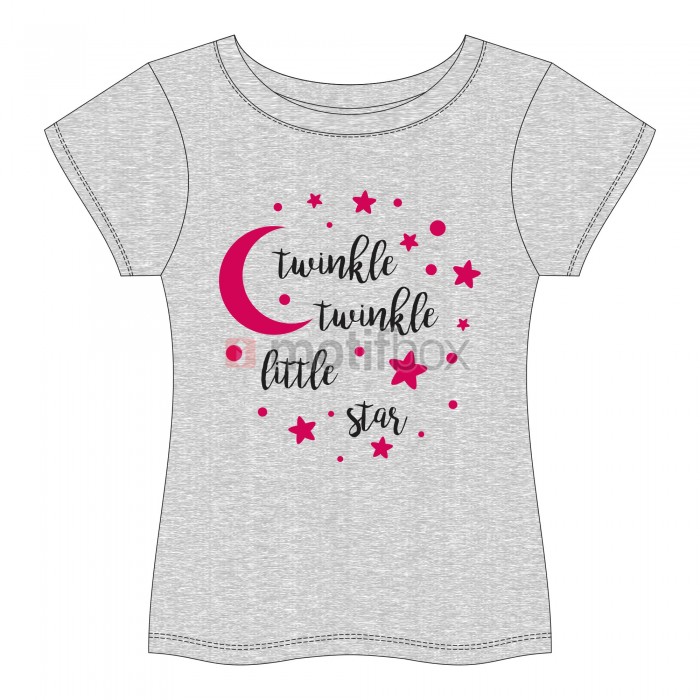 twinkle twinkle little star, modern and stylish girls typography design, vector print tee shirt
